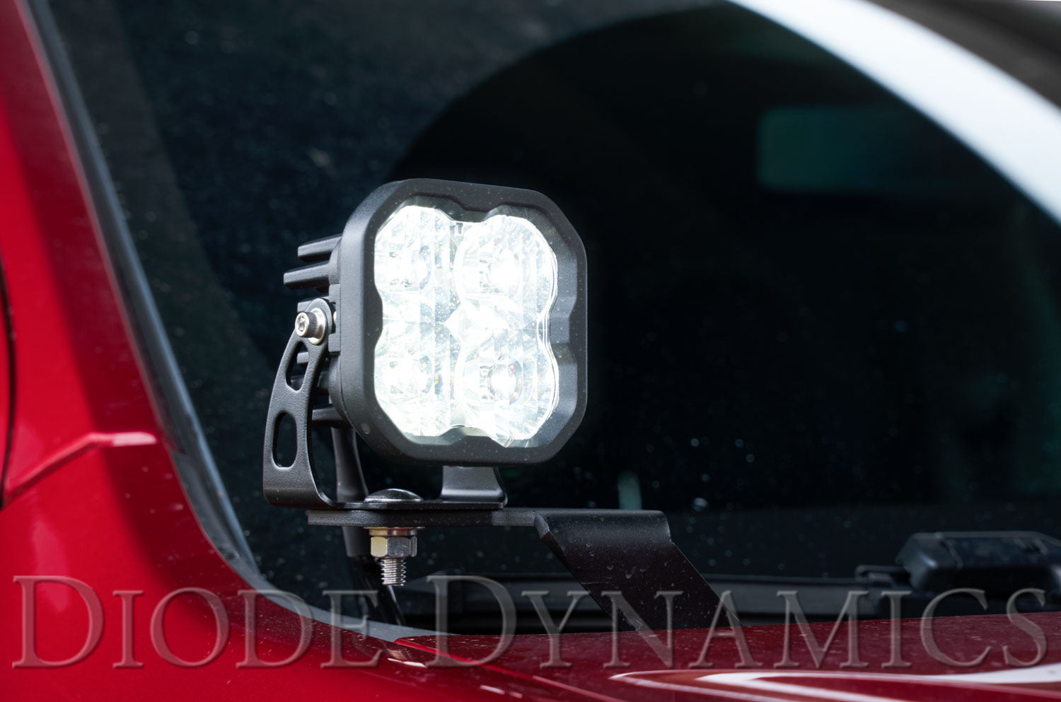 Diode Dynamics DD6652 Allows you to mount two Stage Series 2" LED Pods above the hood.