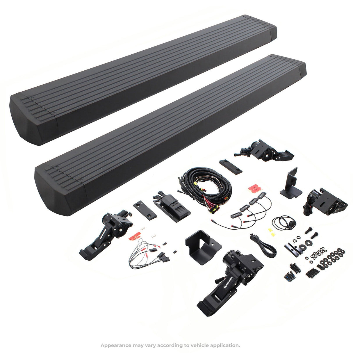 Go Rhino 20492652PC - E1 Electric Running Boards With Mounting Brackets - Textured Black