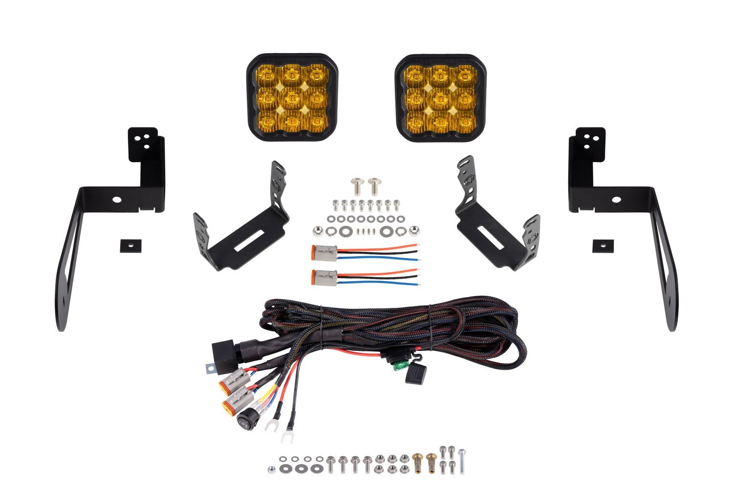 Diode Dynamics - Jeep JK SS5 CrossLink Bumper Lightbar Kit  Pro Yellow Driving - DD7287