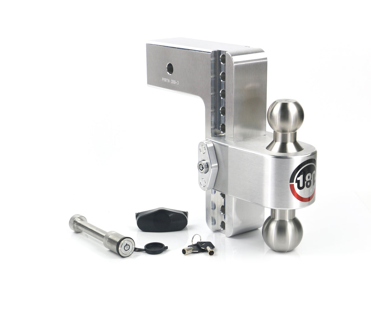 Weigh Safe - LTB8-3-KA Turnover Ball 8" Drop Hitch with 3" Shank Keyed Alike WS05 Included