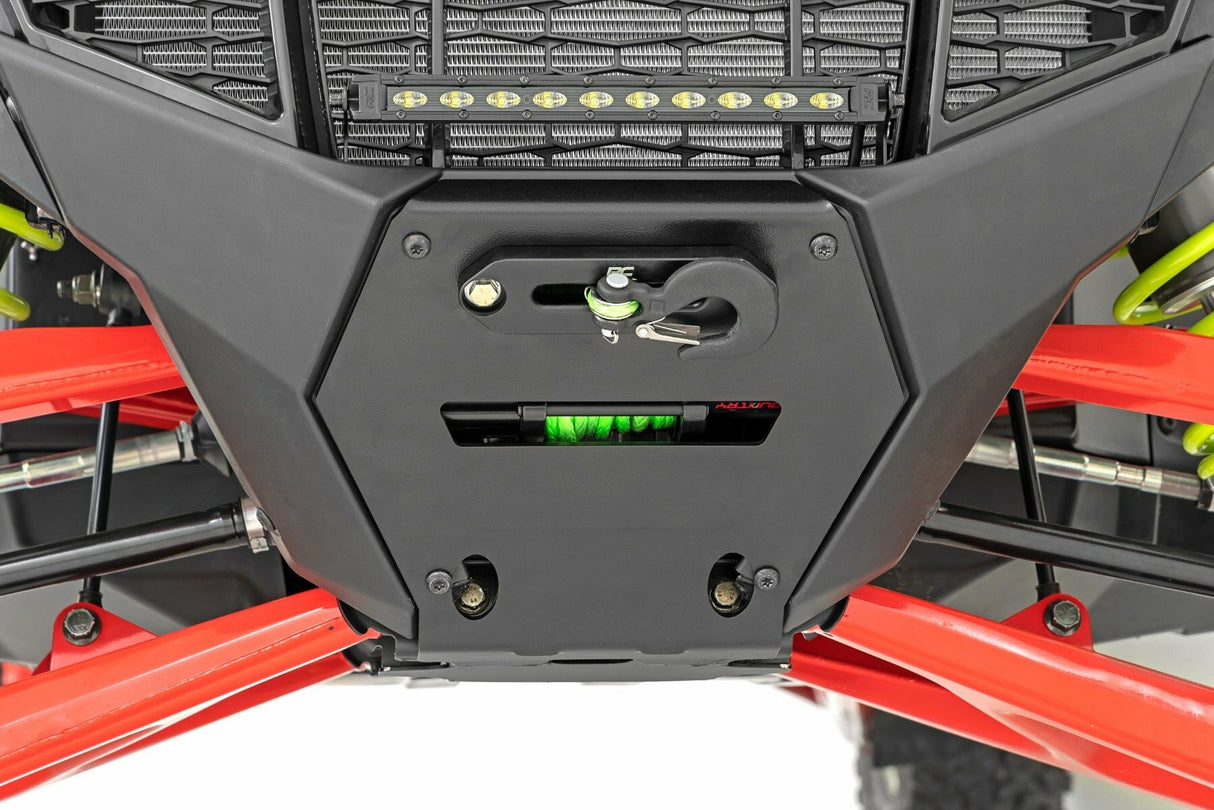 Rough Country - LED Light - Winch Mount - RS6500S - 10" Black Slimline - Polaris RZR Pro R - 92064