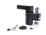 180 Hitch Chrome Cerakoted 6" Drop Hitch with 2" Shank w/ Keyed Alike WS05 - CTB6-2-KA-CER-BLA