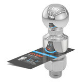 Curt - 2" Trailer Ball (1" x 2-1/8" Shank, 1" Rise, 6,000 lbs., Chrome) - 40033
