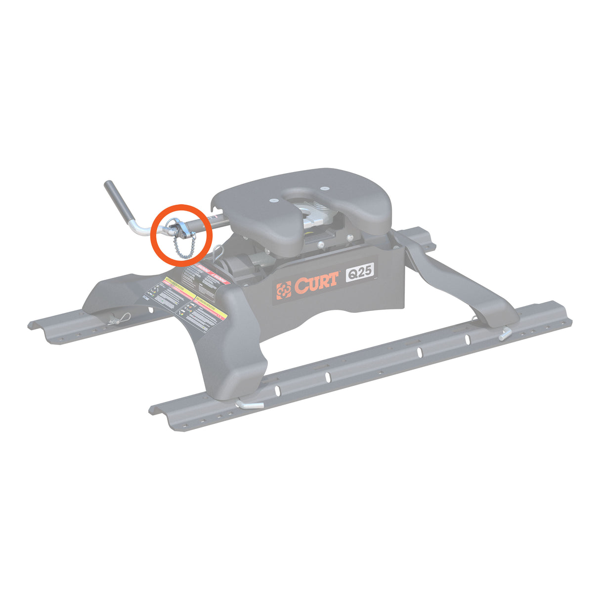 Curt - Replacement Q-Series 5th Wheel Handle Lock Hardware - 19224