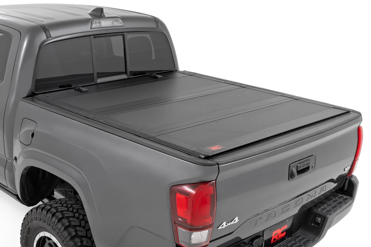 Rough Country - Hard Tri-Fold Flip Up Bed Cover - 6' Bed - Toyota Tacoma (16-23) - 49420600