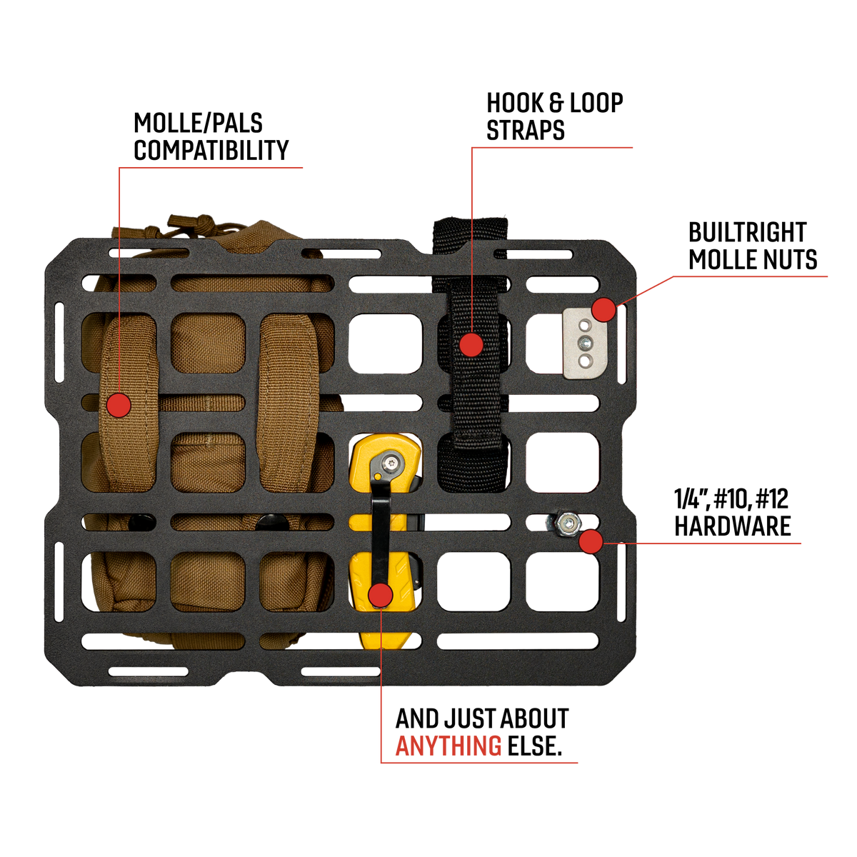 Tech Plate - 3.5"x23.0" | Universal MOLLE Mounting Panel