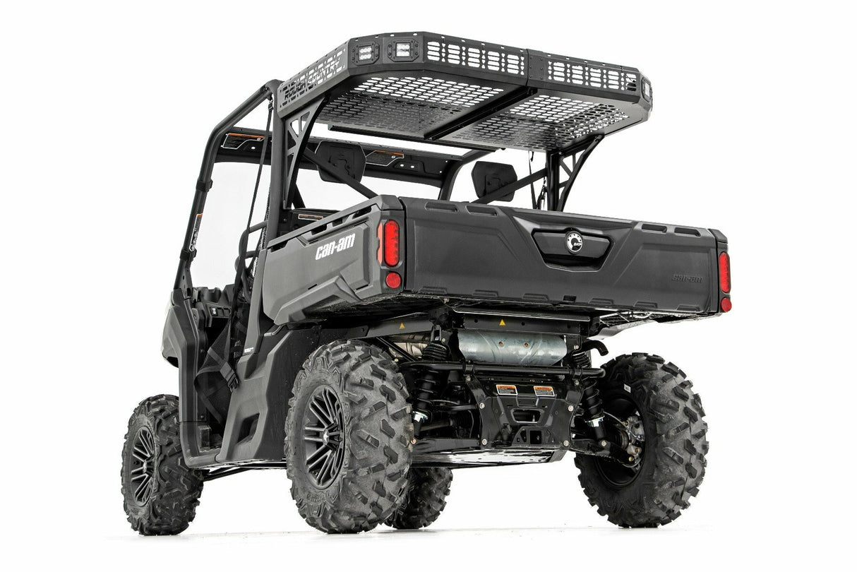 Rough Country - Cargo Rack - Dual 2" Black LED Pairs - Flush Mount - Can-Am Defender HD 5 HD 8 HD 9 HD 10 - 97027