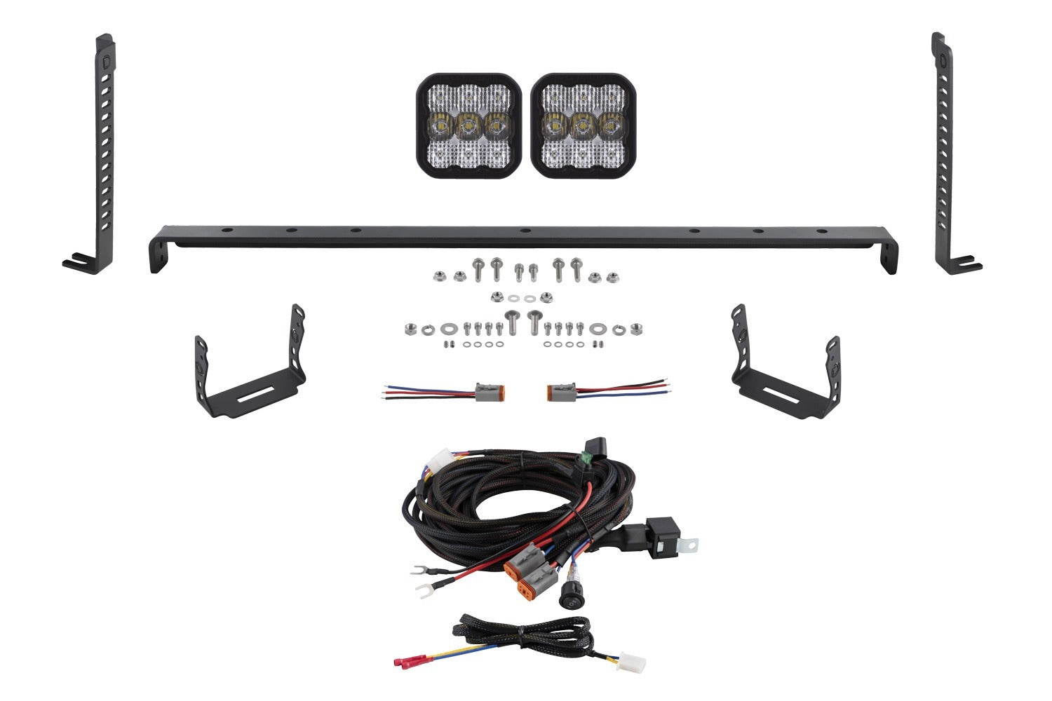 Diode Dynamics - SS5 Stealth LED 2-Pod Kit for 2014-2023 Toyota 4Runner, Sport White Combo - DD7534