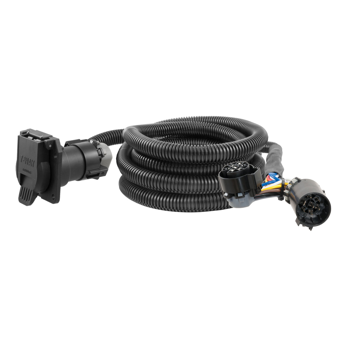 Curt - 10' Custom Wiring Extension Harness (Adds 7-Way RV Blade to Truck Bed, Packaged) - 57010