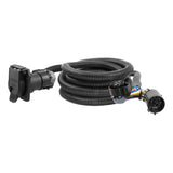 Curt - 10' Custom Wiring Extension Harness (Adds 7-Way RV Blade to Truck Bed, Packaged) - 57010