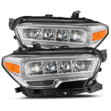 AlphaRex 880706 LED Projector Headlights Plank Style Design Chrome