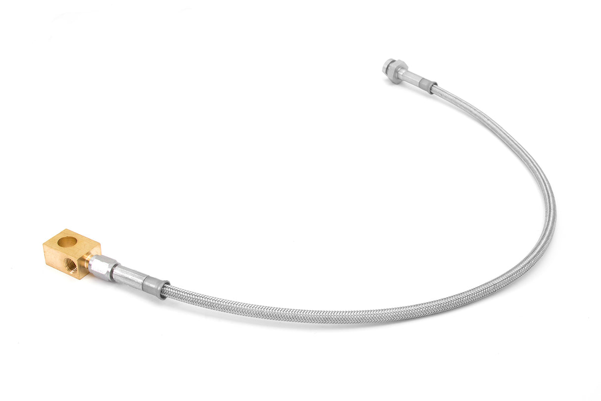 Rear Brake Hose, Braided Stainless Steel; 72-75 Jeep CJ Models