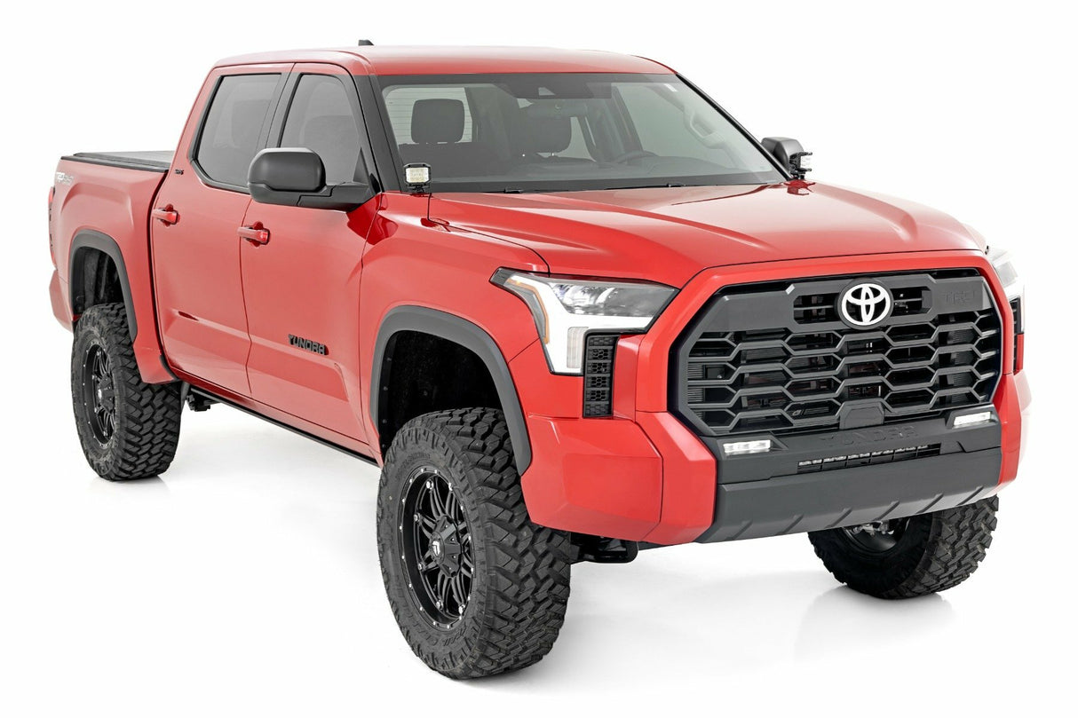 Rough Country - LED Light Kit - Ditch Mount - 2" Black Pair - Flood - Toyota Tundra (22-24) - 71072