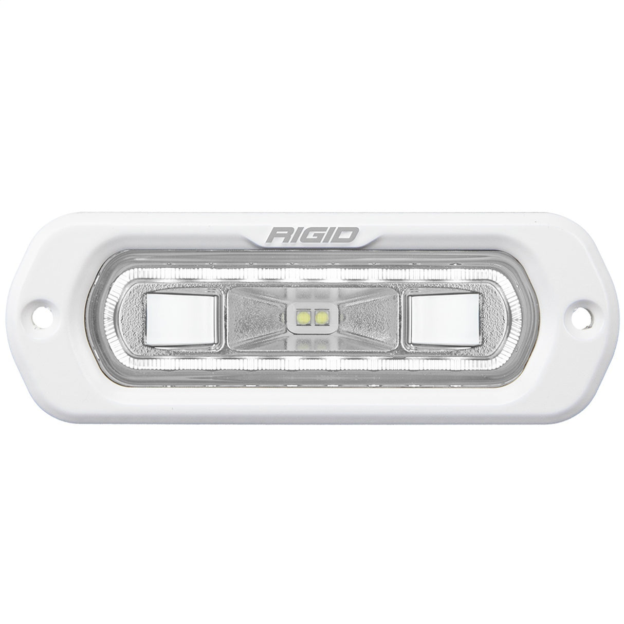 RIGID Industries - 51200 SR-L Series Marine Spreader Pod, 2 Wire Flush Mount, White W/White Halo