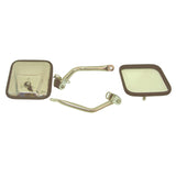 Rugged Ridge - CJ-Style Side Mirror Kit, Stainless Steel; 97-06 Jeep Wrangler TJ - 11005.07