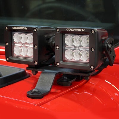 Go Rhino 730230T - XE Windshield Cowl Light Mount - Textured Black