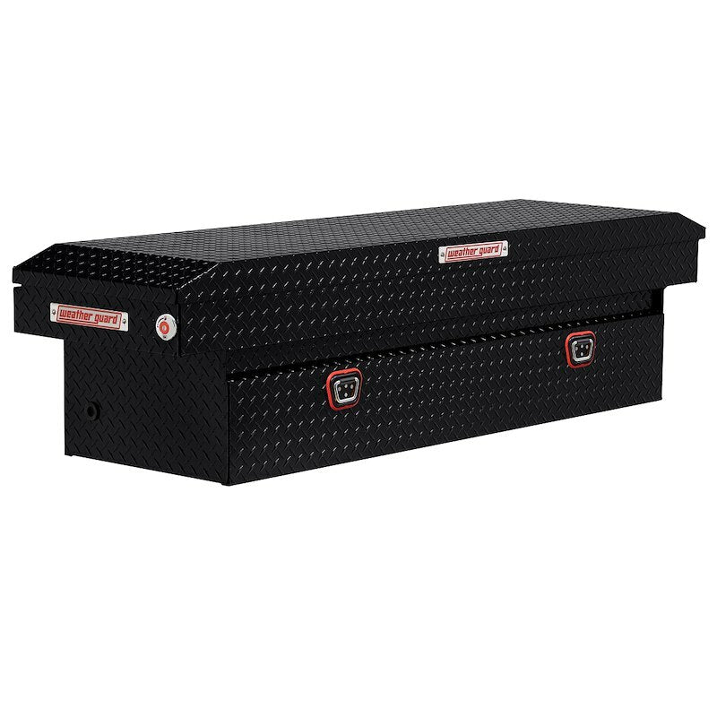 Weather Guard - Model 127-5-04 Saddle Box, Aluminum, Full Standard, Gloss Black, 11.0 cu ft - 127-5-04