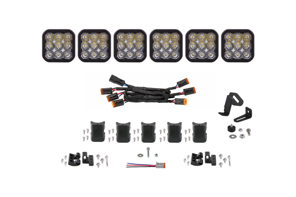 Diode Dynamics - SS5 Sport Universal CrossLink 6-Pod Lightbar White Driving - DD7210