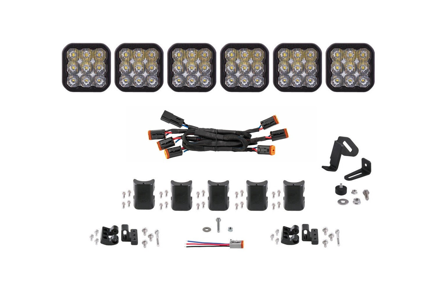 Diode Dynamics - SS5 Sport Universal CrossLink 6-Pod Lightbar White Driving - DD7210