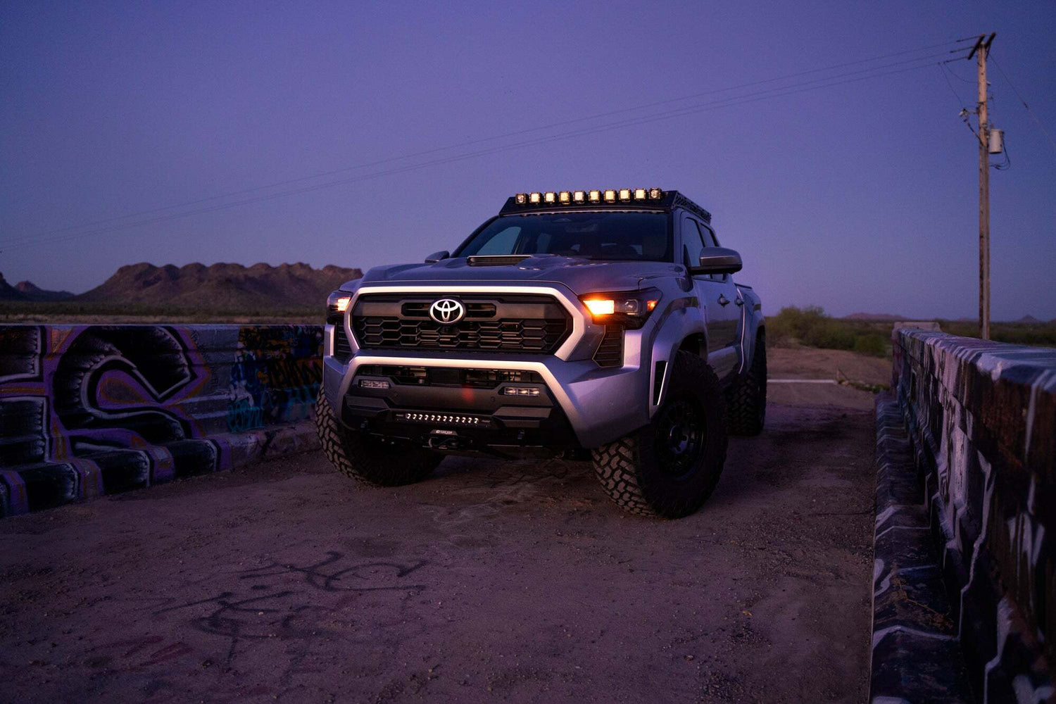 Rago Fabrication - 2024+ Toyota Tacoma Roof Rack With Light Pocket - AC670650103