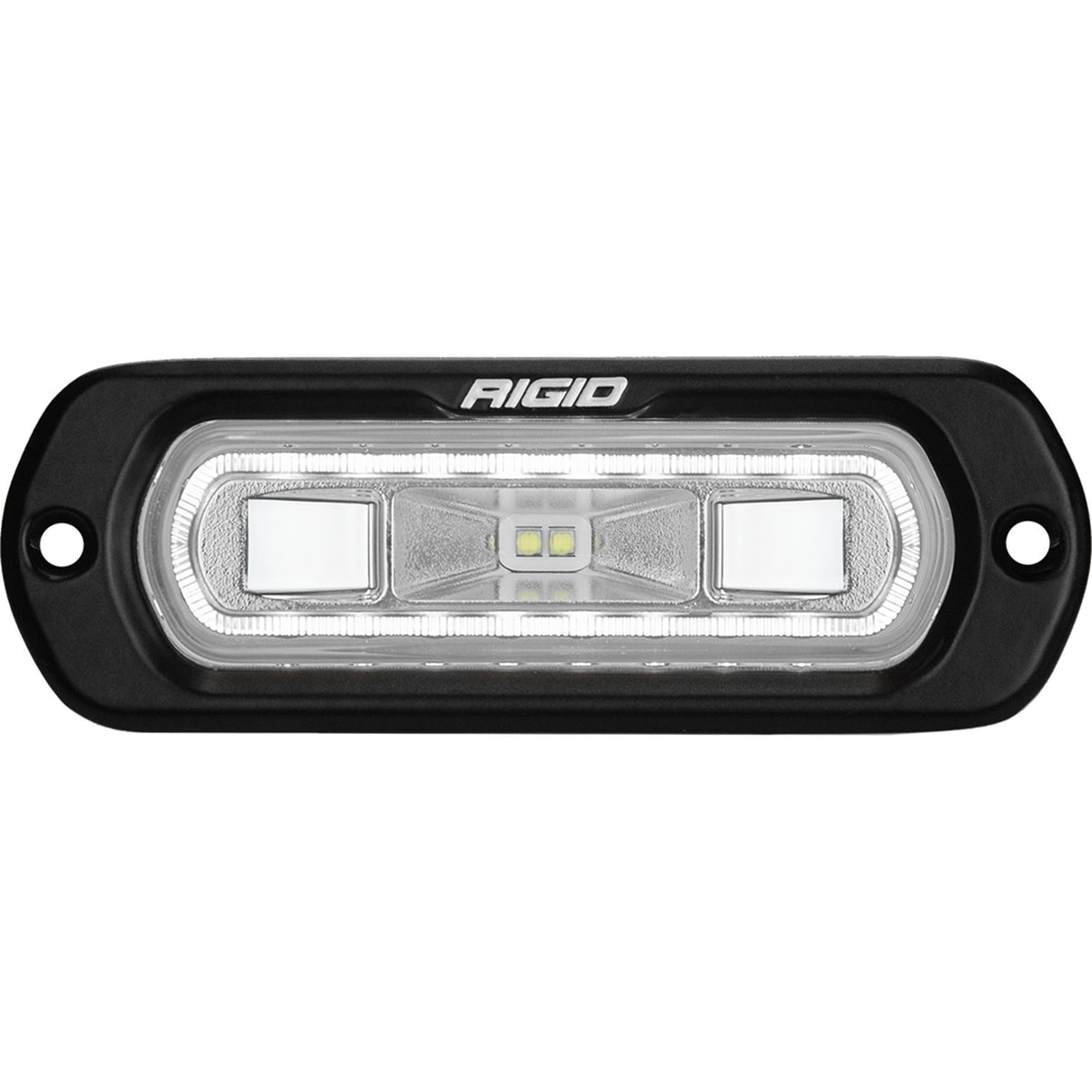 RIGID Industries - 52200 SR-L Series Marine Spreader Pod, 2 Wire, Flush Mount, Black W/White Halo