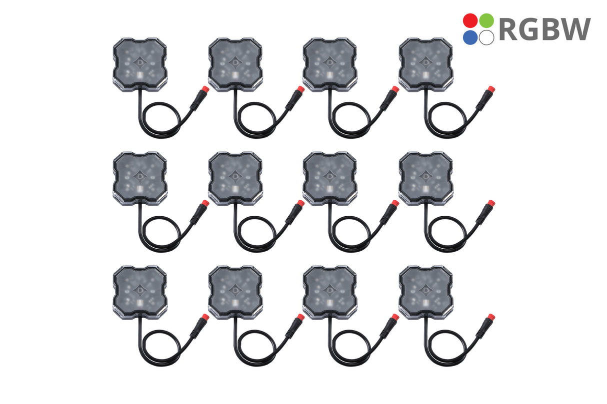 Diode Dynamics - RGBW Rock Light Installer Kit w/Controller (12-pack) - DD7748C