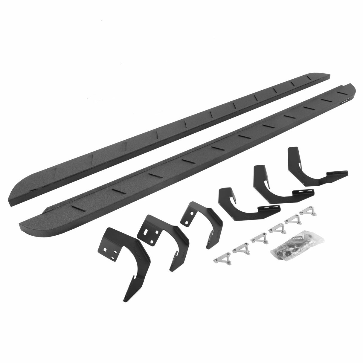 Go Rhino 63420687ST - RB10 Slim Line Running Boards With Mounting Brackets - Protective Bedliner Coating