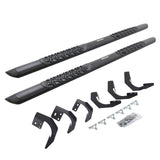 Go Rhino V3420687T - V3 Series Aluminum Side Steps with Mounting Brackets - Textured Black