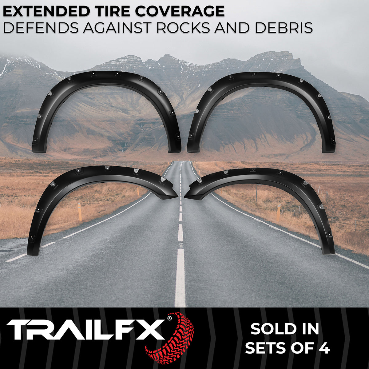 TrailFx - Pocket Style Fender Flares For Ram 1500 (TFD3002S)