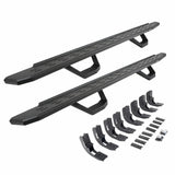 Go Rhino 6960488720T - RB30 Running Boards with Mounting Brackets & 2 Pairs of Drops Steps Kit - Protective Bedliner Coating