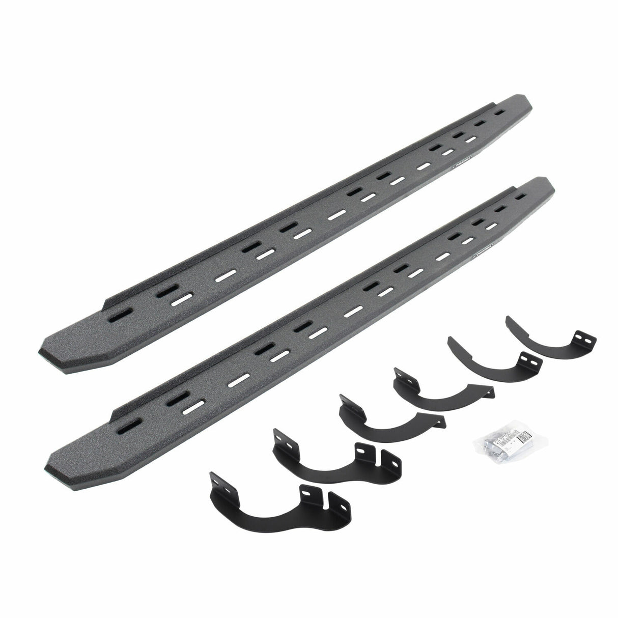 Go Rhino 69642568ST - RB30 Slim Line Running Boards with Mounting Bracket Kit - Protective Bedliner Coating