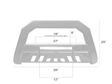 Armordillo 2008-2011 Mazda Tribute AR Series Bull Bar W/LED - Matte Black W/Aluminum Skid Plate