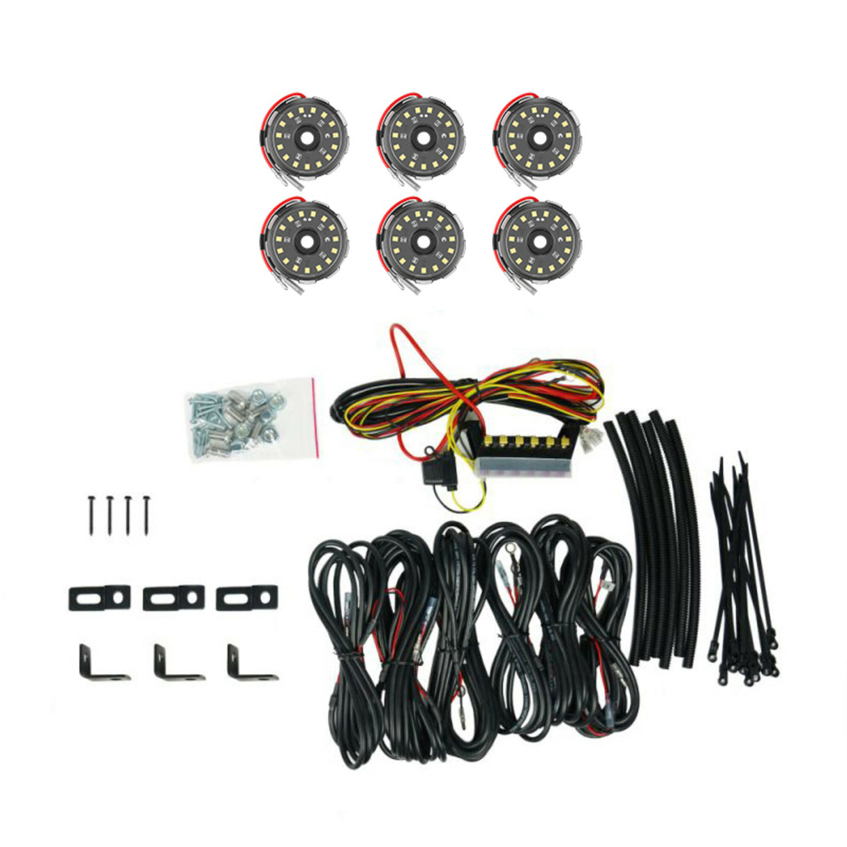 Cyclone V2 LED - Rock Light - 6-Light System - Clear - 5W Flood Beam - 91040