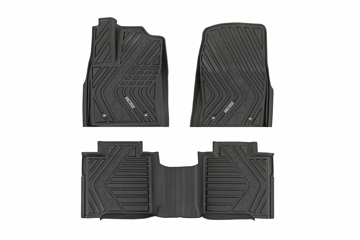 Rough Country - Flex-Fit Floor Mats - FR & RR - CrewMax - Toyota Tundra 2WD/4WD (2022-2025) - FF-71780