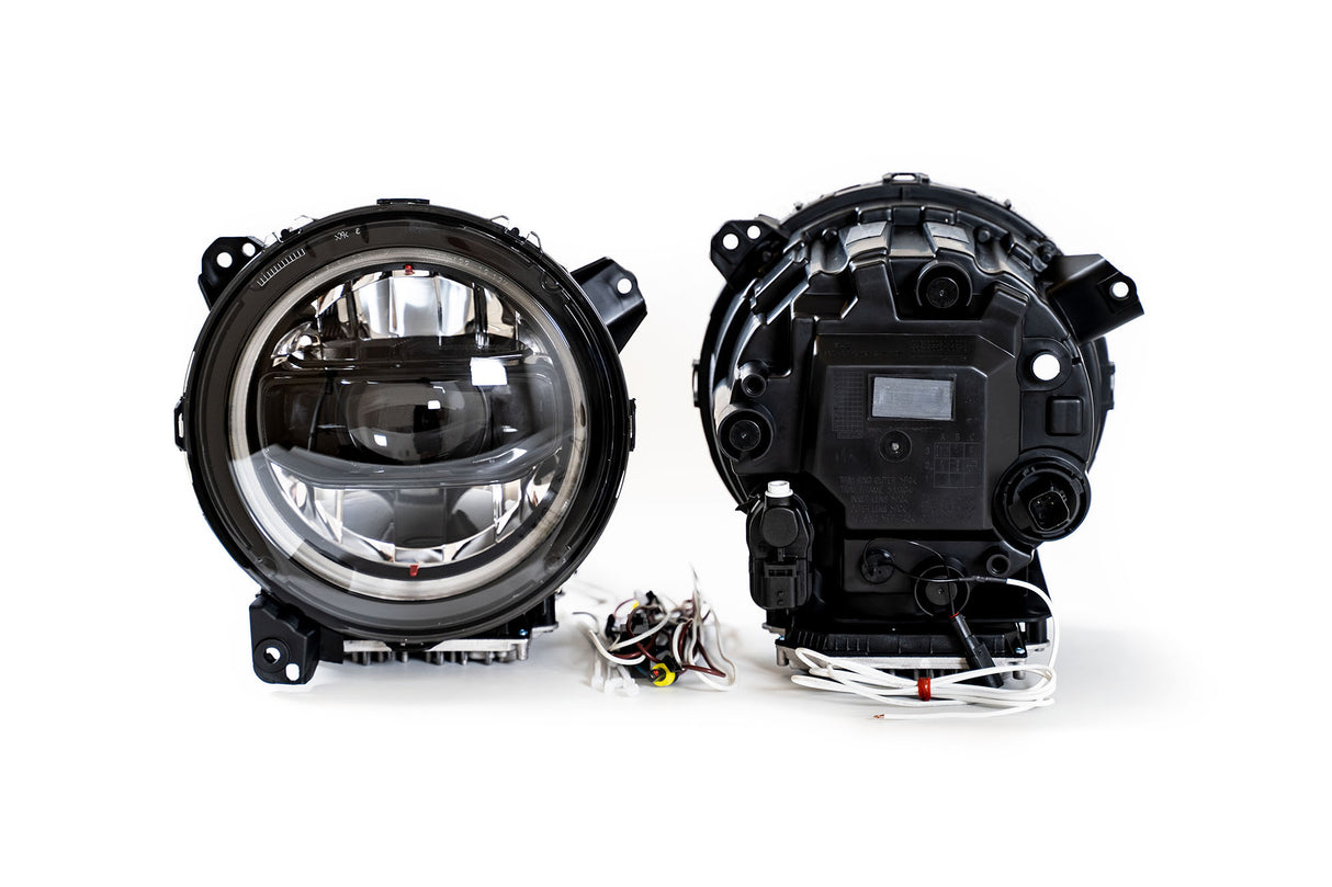 DV8 Offroad - Jeep JL & Jeep JT LED Headlights Black - HLCJL-02