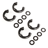 Rugged Ridge - Rugged Ridge 11235.60 D-Ring Isolator Kit, Black, 2 Pair, 3/4 inch - 11235.60