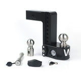 Weigh Safe 8" Drop Hitch with 2.5" Shank w/ Keyed Alike WS05 - WS8-2.5-KA-CER-BLA