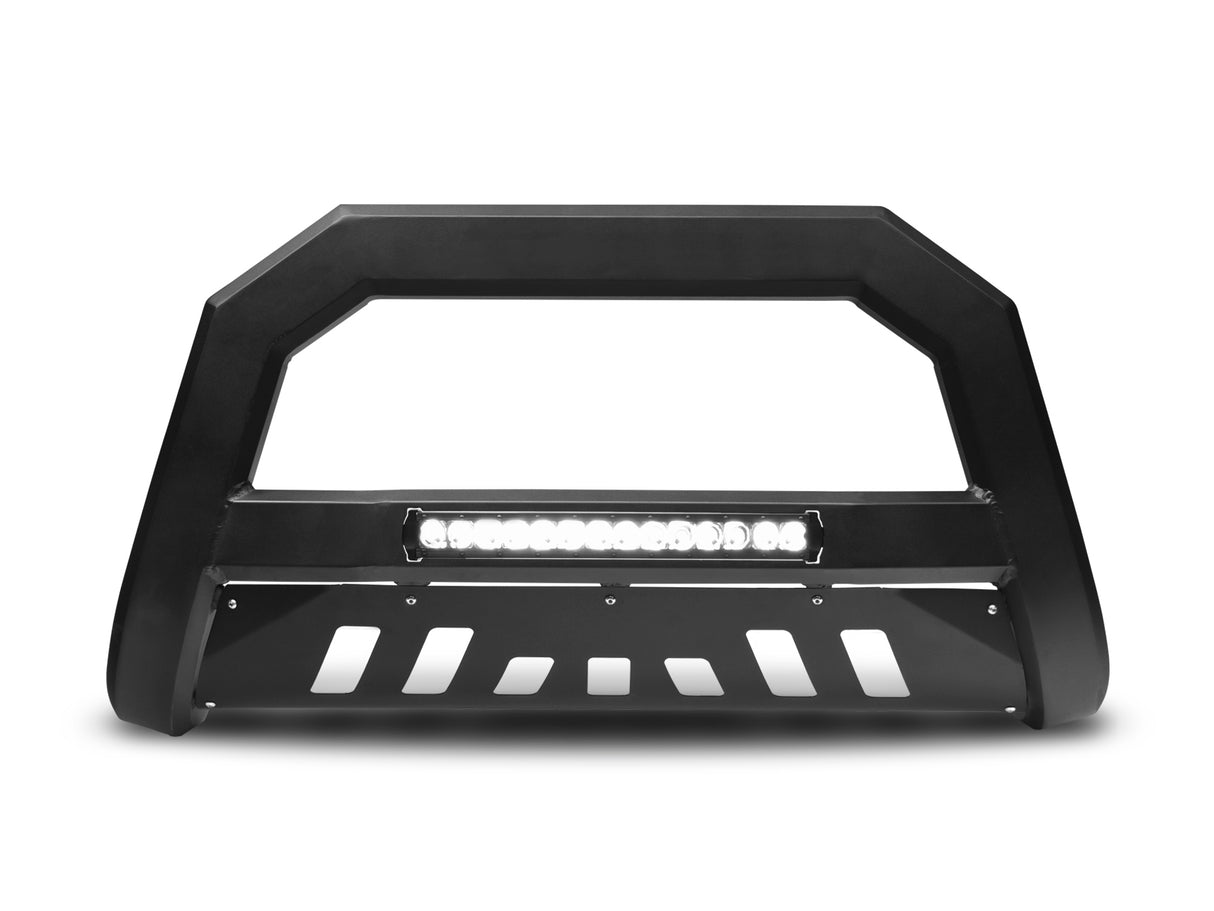 Armordillo 2008-2012 Nissan Pathfinder AR Series Bull Bar W/LED - Matte Black W/Aluminum Skid Plate