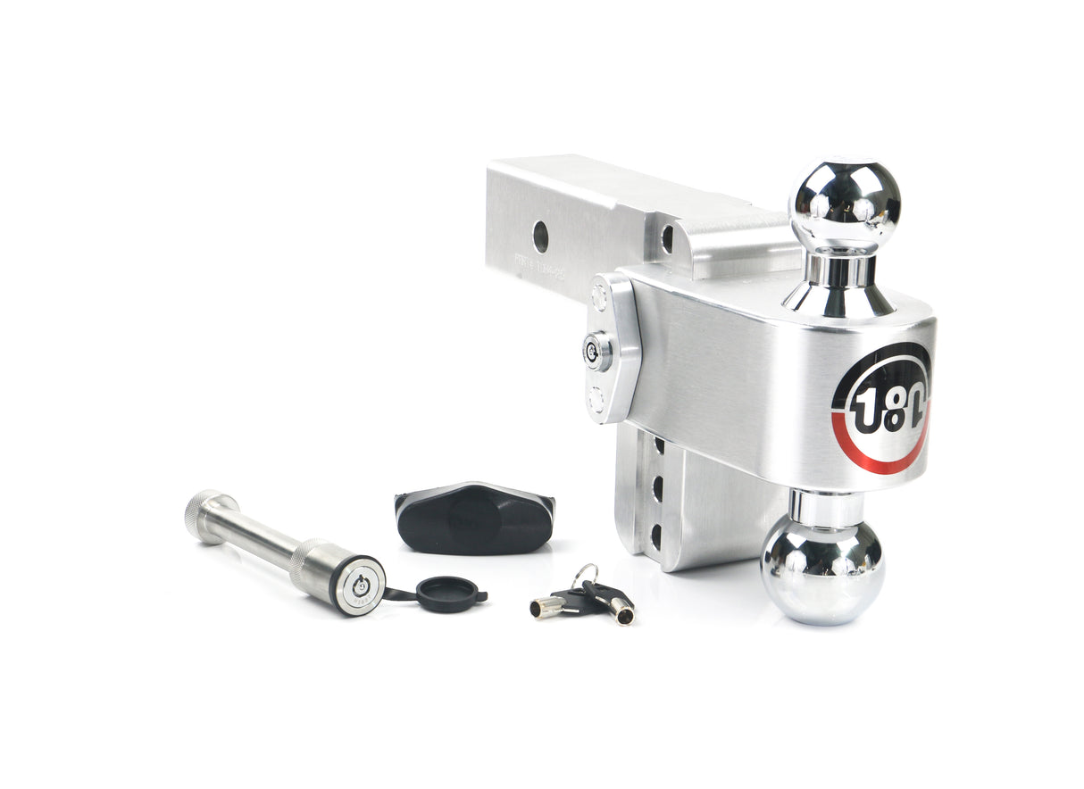 Weigh Safe - CTB4-2.5-KA Turnover Ball 4" Drop Hitch with 2.5" Shank- Keyed Alike WS05 Included