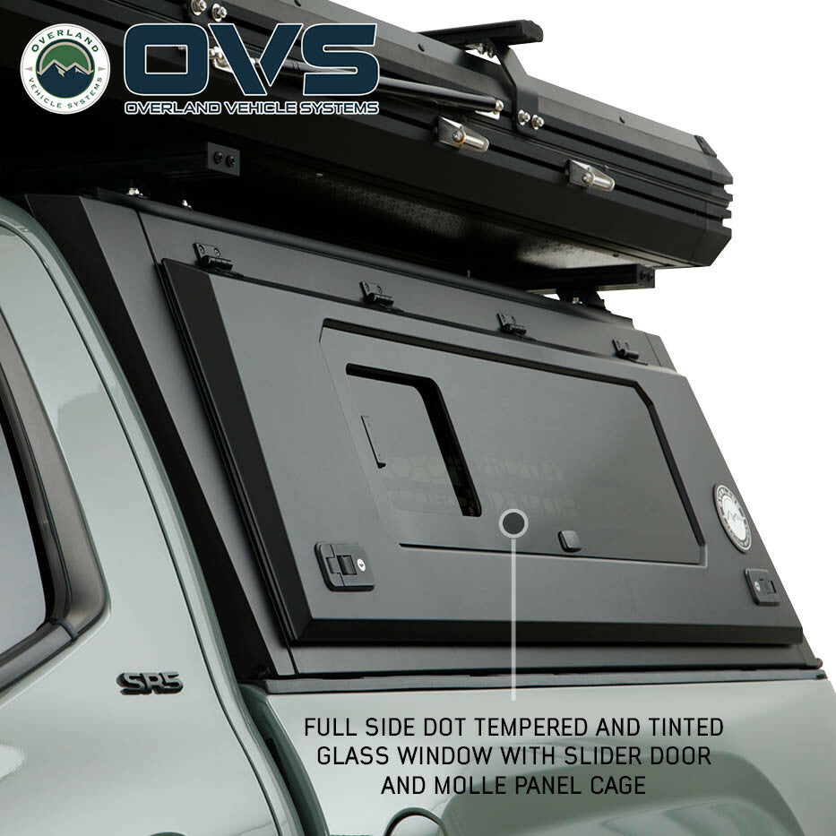 Expedition Pro Plus Truck Cap W/Full Wing Window Doors, Front and Rear Windows and 3rd Brake Light 21-26 Ford F-150