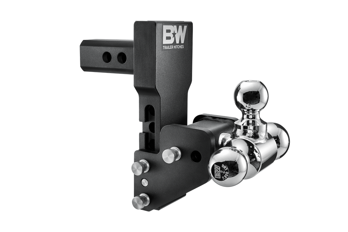 B&W Trailer Hitches - TS10066BMP 2 in Model 9 Blk Tow & Stow Tri Ball for Multi-Pro Tailgate