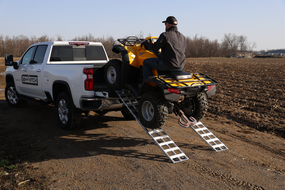 GEN-Y Hitch 1 Pair 78" Aluminum Lightweight Ramps 78" X 12" 600 Lbs Capacity Per Ramp - GH-18078