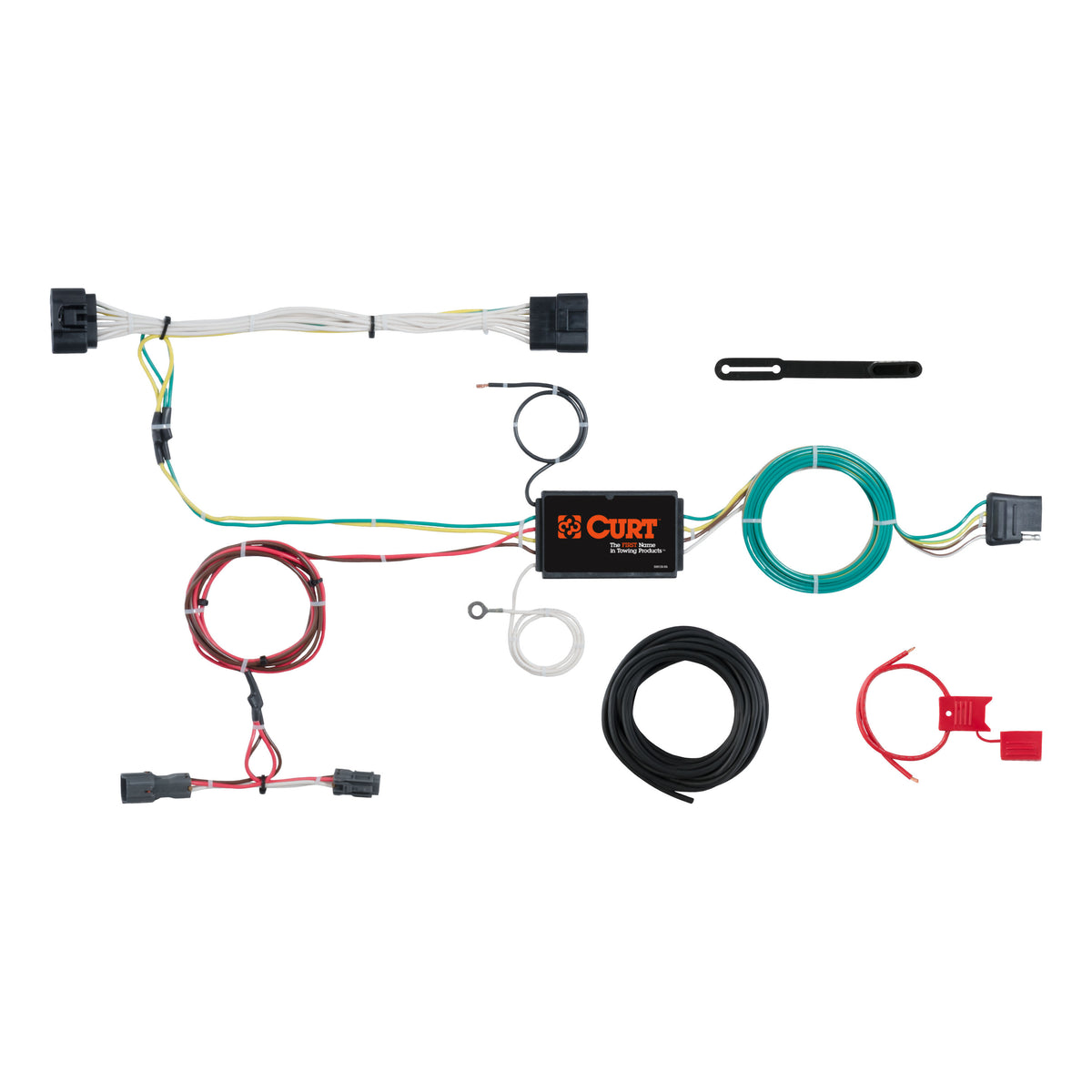 Curt - Custom Wiring Harness, 4-Way Flat Output, Select Kia Sportage - 56251