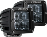 RIGID D-Series PRO LED Light, Hyperspot Optic, Surface Mount, Black Housing, Pair