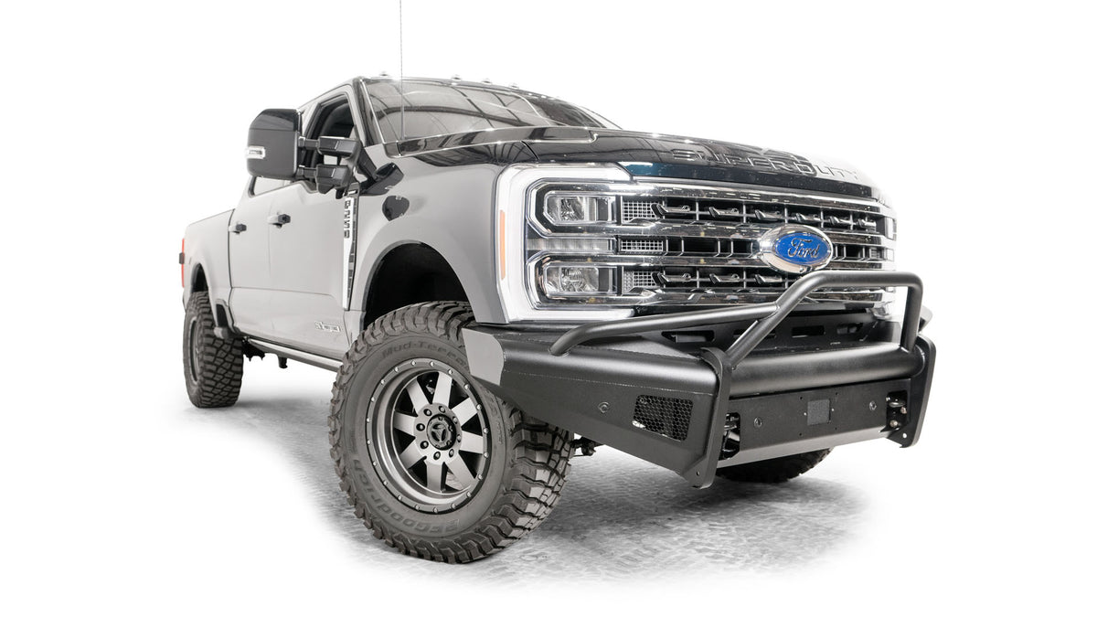 Fab Fours - 2023-2026 Ford Super Duty F250-F550 Elite Front Bumper w/ Pre-Runner Guard - FS23-Q5962-1