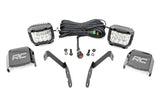 Rough Country - LED Light Kit - Ditch Mount - 3" OSRAM - Wide - Chevy 1500 & Chevy GMC 2500HD 3500HD (07-14) - 71062