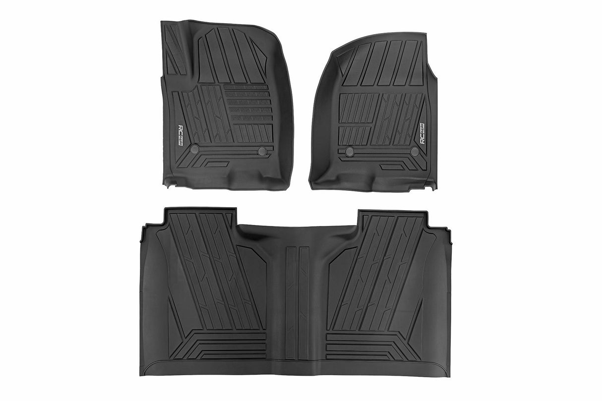 Flex-Fit Floor Mats - FR & RR - FR Bucket - Crew - Chevy/GMC 1500/2500HD/3500HD (19-24)