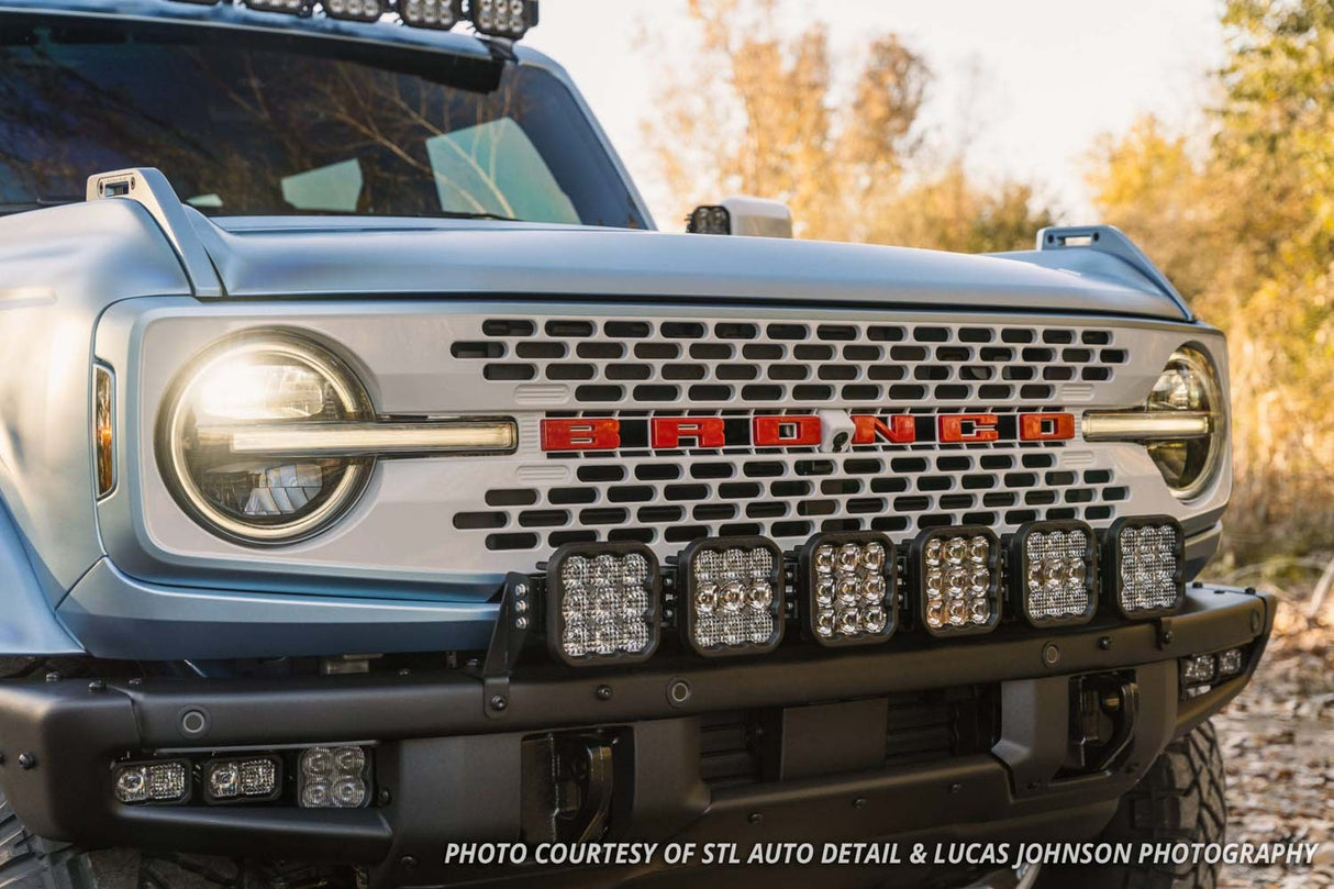 Diode Dynamics - Bronco SS5 6-Pod CrossLink Grille Lightbar Kit  Sport White Combo - DD7235