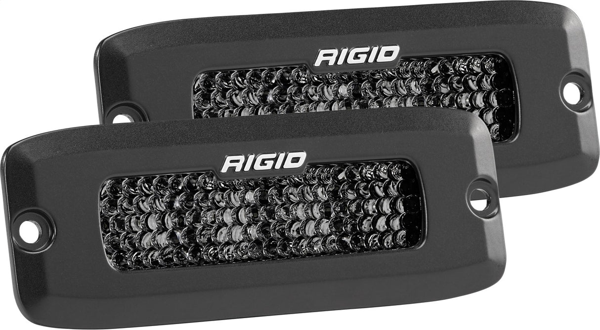 RIGID Industries - 925513BLK SR-Q Series PRO Midnight Edition, Spot Diffused, Flush Mount, Pair