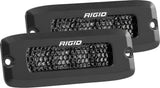 RIGID Industries - 925513BLK SR-Q Series PRO Midnight Edition, Spot Diffused, Flush Mount, Pair